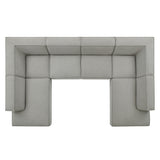 Restore Pewter 6-Piece Performance Fabric Upholstered U-Shaped Sectional Sofa - Ornate Home