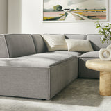 Restore Pewter 6-Piece Performance Fabric Upholstered U-Shaped Sectional Sofa - Ornate Home