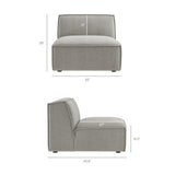 Restore Pewter 6-Piece Performance Fabric Upholstered U-Shaped Sectional Sofa - Ornate Home