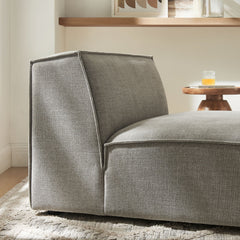 Restore Pewter Performance Fabric Upholstered Armless Modular Chair - Ornate Home