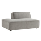 Restore Pewter Performance Fabric Upholstered Left-Facing Armless Modular Chaise - Ornate Home