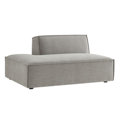 Restore Pewter Performance Fabric Upholstered Left-Facing Armless Modular Chaise - Ornate Home