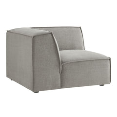 Restore Pewter Performance Fabric Upholstered Modular Corner Chair - Ornate Home