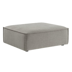 Restore Pewter Performance Fabric Upholstered Modular Ottoman - Ornate Home