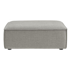 Restore Pewter Performance Fabric Upholstered Modular Ottoman - Ornate Home