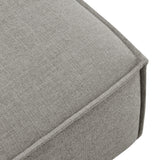 Restore Pewter Performance Fabric Upholstered Modular Ottoman - Ornate Home