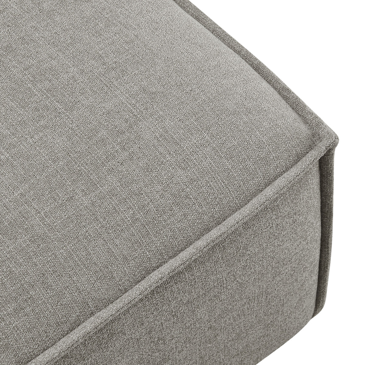Restore Pewter Performance Fabric Upholstered Modular Ottoman - Ornate Home