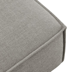 Restore Pewter Performance Fabric Upholstered Modular Ottoman - Ornate Home