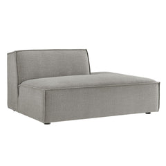 Restore Pewter Performance Fabric Upholstered Right-Facing Armless Modular Chaise - Ornate Home