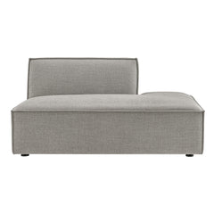 Restore Pewter Performance Fabric Upholstered Right-Facing Armless Modular Chaise - Ornate Home