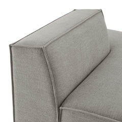 Restore Pewter Performance Fabric Upholstered Right-Facing Armless Modular Chaise - Ornate Home