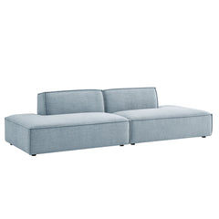Restore Sky 2-Piece Performance Fabric Upholstered Modular Loveseat - 40.5x112" - Ornate Home