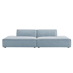 Restore Sky 2-Piece Performance Fabric Upholstered Modular Loveseat - 40.5x112" - Ornate Home