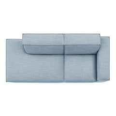 Restore Sky 2-Piece Performance Fabric Upholstered Modular Loveseat - 40.6x97.7" - Ornate Home