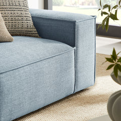 Restore Sky 2-Piece Performance Fabric Upholstered Modular Loveseat - 40.6x97.7" - Ornate Home