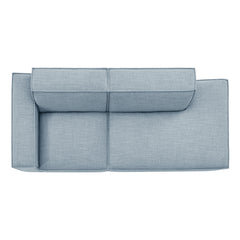 Restore Sky 2-Piece Performance Fabric Upholstered Modular Loveseat - 40.6x97.7x28" - Ornate Home