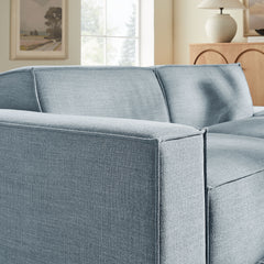 Restore Sky 2-Piece Performance Fabric Upholstered Modular Loveseat - 40.6x97.7x28" - Ornate Home