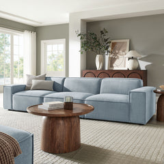 Restore Sky 3-Piece Performance Fabric Upholstered Modular Sofa Set - Ornate Home