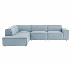 Restore Sky 4-Piece Performance Fabric Upholstered Modular L-Shaped Sofa - 96.5x117.3" - Ornate Home