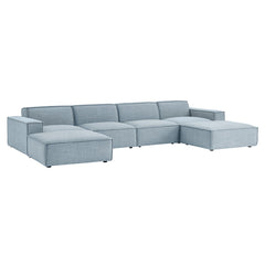 Restore Sky 6-Piece Performance Fabric Upholstered Modular Sectional Sofa - Ornate Home