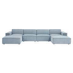 Restore Sky 6-Piece Performance Fabric Upholstered Modular Sectional Sofa - Ornate Home