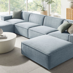 Restore Sky 6-Piece Performance Fabric Upholstered Modular Sectional Sofa - Ornate Home