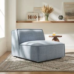 Restore Sky Performance Fabric Upholstered Armless Modular Chair - Ornate Home