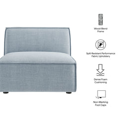 Restore Sky Performance Fabric Upholstered Armless Modular Chair - Ornate Home