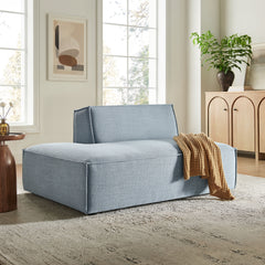 Restore Sky Performance Fabric Upholstered Left-Facing Armless Modular Chaise - Ornate Home
