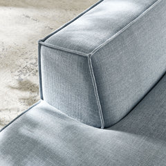 Restore Sky Performance Fabric Upholstered Left-Facing Armless Modular Chaise - Ornate Home