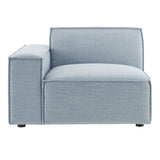 Restore Sky Performance Fabric Upholstered Left-Facing Modular Lounge Chair - Ornate Home