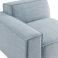 Restore Sky Performance Fabric Upholstered Left-Facing Modular Lounge Chair - Ornate Home