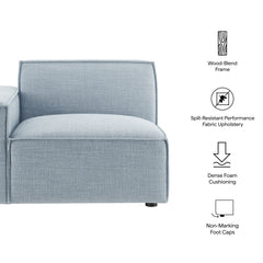Restore Sky Performance Fabric Upholstered Left-Facing Modular Lounge Chair - Ornate Home