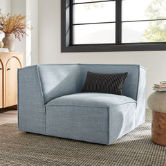 Restore Sky Performance Fabric Upholstered Modular Corner Chair - Ornate Home