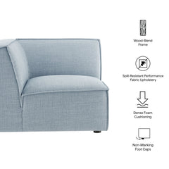 Restore Sky Performance Fabric Upholstered Modular Corner Chair - Ornate Home