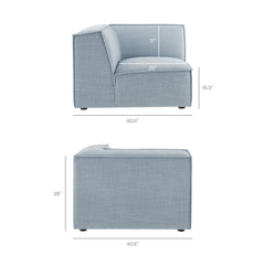 Restore Sky Performance Fabric Upholstered Modular Corner Chair - Ornate Home