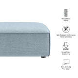 Restore Sky Performance Fabric Upholstered Modular Ottoman - Ornate Home
