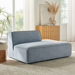 Restore Sky Performance Fabric Upholstered Right-Facing Armless Modular Chaise - Ornate Home