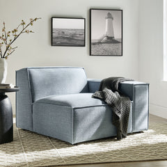 Restore Sky Performance Fabric Upholstered Right-Facing Modular Lounge Chair - Ornate Home