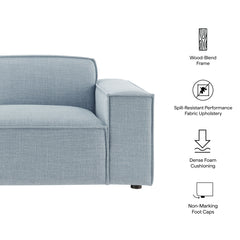 Restore Sky Performance Fabric Upholstered Right-Facing Modular Lounge Chair - Ornate Home