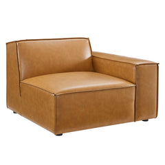 Restore Tan 4-Piece Vegan Leather Sectional Sofa - Ornate Home