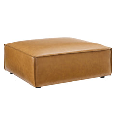 Restore Tan 4-Piece Vegan Leather Sectional Sofa - Ornate Home