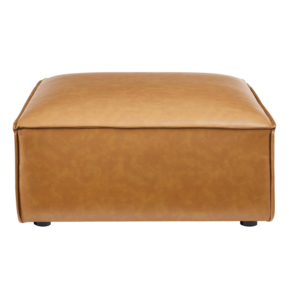 Restore Tan 6-Piece Vegan Leather Sectional Sofa - 82x164" - Ornate Home