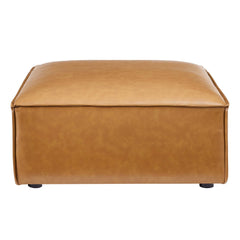 Restore Tan 6-Piece Vegan Leather Sectional Sofa - 82x204.5" - Ornate Home