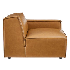 Restore Tan 7-Piece Vegan Leather Sectional Sofa - Ornate Home