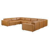 Restore Tan 8-Piece Vegan Leather Sectional Sofa - Ornate Home