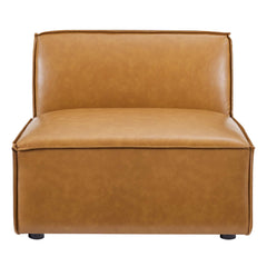 Restore Tan 8-Piece Vegan Leather Sectional Sofa - Ornate Home