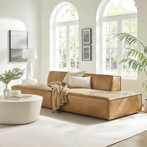 Restore Toast 2-Piece Vegan Leather Modular Loveseat - 40.5x112" - Ornate Home