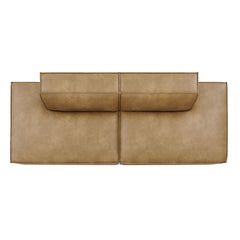 Restore Toast 2-Piece Vegan Leather Modular Loveseat - 40.5x112" - Ornate Home
