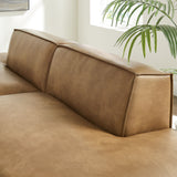 Restore Toast 2-Piece Vegan Leather Modular Loveseat - 40.5x112" - Ornate Home